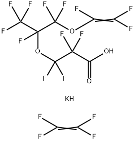 Propionic acid,tetrafluoro-3-[trifluoro-1-(trifluoromethyl)-2-[(trifluorovinyl)oxy]ethoxy]-,potassium salt,polymer with tetrafluoroethylene Struktur