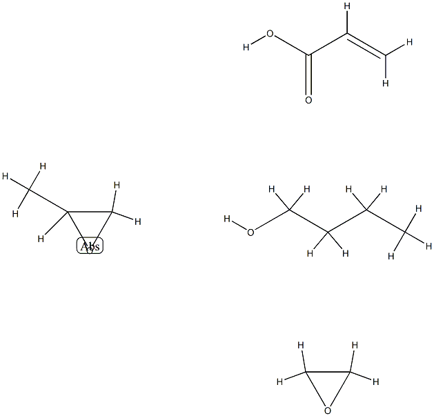 2-Propenoic acid, polymer with methyloxirane polymer with oxirane monobutyl ether Struktur