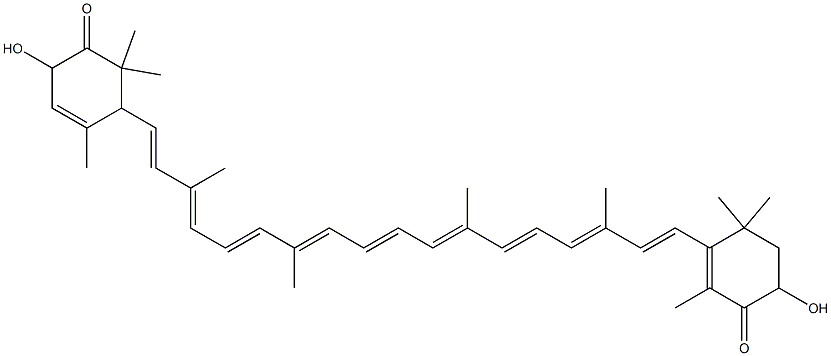 (6'ξ)-3,3'-Dihydroxy-β,ε-carotene-2',4-dione Struktur