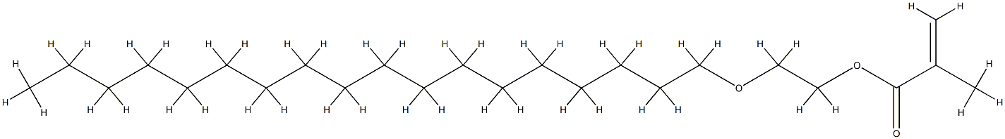 Poly(oxy-1,2-ethanediyl), .alpha.-(2-methyl-1-oxo-2-propenyl)-.omega.-hydroxy-, C16-18-alkyl ethers Struktur