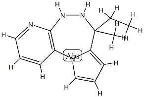 4H-Pyrido[2,3-c]pyrrolo[1,2-e][1,2,5]triazepine,7-ethyl-6,7-dihydro-7-methyl-(9CI) Struktur