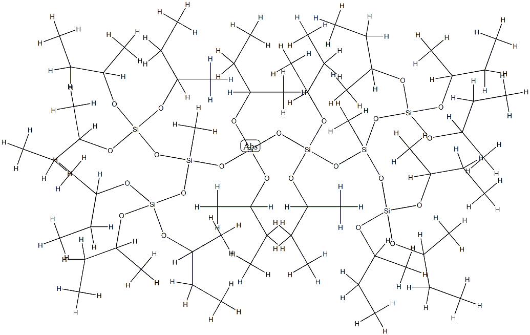 Orthodisilicic acid α,β-bis[1-methyl-3,3,3-tris(1-methylpropoxy)-1-[[tris(1-methylpropoxy)silyl]oxy]propanedisiloxane-1-yl]α,α,β,β-tetrakis(1-methylpropyl) ester Struktur