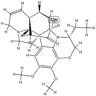 6,7-Didehydro-22α-ethyl-15,16-dimethoxyobscurinervan-21-one Struktur