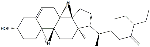 24-(1-Ethylpropyl)-26,27-dinorcholesta-5,24-dien-3β-ol Struktur