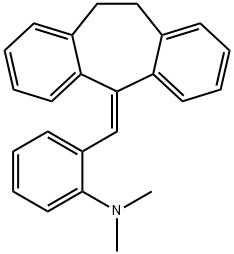 2-((10,11-Dihydro-5H-dibenzo[a,d][7]annulen-5-ylidene)methyl)-N,N-dimethylaniline Struktur