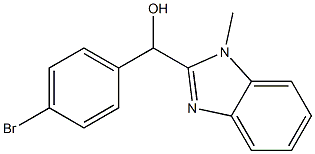 α-(1-Methyl-1H-benzimidazole-2-yl)-4-bromobenzyl alcohol Struktur