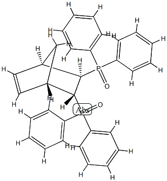 (1β,4β)-5β,6α-Bis(diphenylphosphinyl)bicyclo[2.2.1]hepta-2-ene Struktur