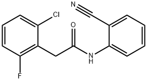 2-(2-chloro-6-fluorophenyl)-N-(2-cyanophenyl)acetamide Struktur