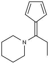 Piperidine, 1-1-(2,4-cyclopentadien-1-ylidene)propyl- Struktur