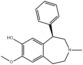 (5R)-2,3,4,5-Tetrahydro-8-methoxy-3-methyl-5α-phenyl-1H-3-benzazepin-7-ol Struktur