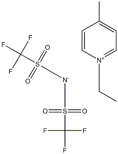 1-乙基-4-甲基吡啶鎓雙(三氟甲基磺?；?酰亞胺 結(jié)構(gòu)式