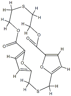 10,16,21,22-Tetraoxa-3,13-dithiatricyclo[16.2.1.15,8]docosa-5,7,18,20(1)-tetrene-9,17-dione Struktur