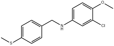 3-chloro-4-methoxy-N-{[4-(methylsulfanyl)phenyl]methyl}aniline Struktur