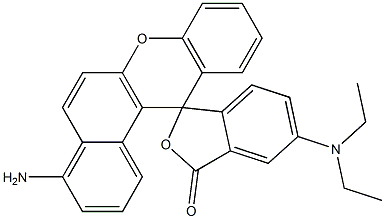 4-Amino-5'-(diethylamino)spiro[12H-benzo[a]xanthene-12,1'(3'H)-isobenzofuran]-3'-one Struktur