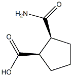 Cyclopentanecarboxylic acid, 2-(aminocarbonyl)-, (1R,2S)-rel-(-)- (9CI) Struktur