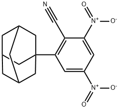 2,4-Dinitro-6-(tricyclo[3.3.1.13,7]decan-1-yl)benzonitrile Struktur