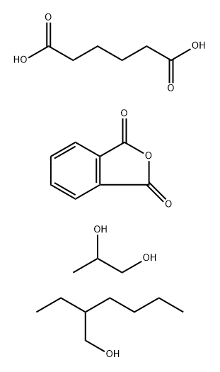 Hexanedioic acid, polymer with 1,3-isobenzofurandione and 1,2-propanediol, 2-ethylhexyl ester Struktur