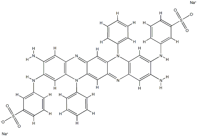 3,3'-[[(3,10-Diamino-7,14-dihydro-7,14-diphenylquinoxalino[2,3-b]phenazine)-2,9-diyl]diimino]bis(benzenesulfonic acid sodium) salt Struktur