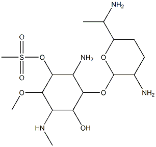 2-O-methanesulfonylfortimycin B Struktur