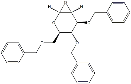 1,2-anhydro-3,4,6-tri-O-benzyl-beta-mannopyranose Struktur