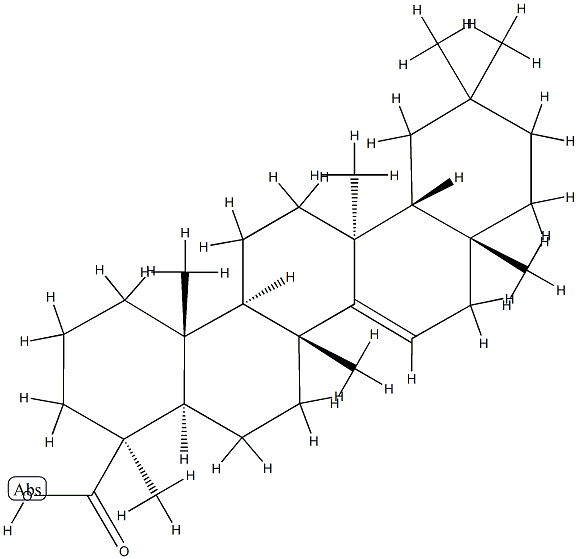 D-Friedo-5α-olean-14-en-24-oic acid Struktur