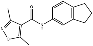 4-Isoxazolecarboxamide,N-(2,3-dihydro-1H-inden-5-yl)-3,5-dimethyl-(9CI) Struktur