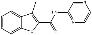 2-Benzofurancarboxamide,3-methyl-N-pyrazinyl-(9CI) Struktur