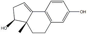 (3S)-3,3a,4,5-Tetrahydro-3aα-methyl-2H-benz[e]indene-3α,7-diol Struktur