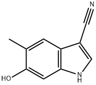 7,6-Hydroxy-5-Methyl-1H-indole-3-carbonitrile Struktur