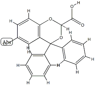 4-chloro-7,7-diphenyl-8,10-dioxabicyclo[4.4.0]deca-2,4,11-triene-9-car boxylic acid Struktur