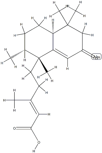 (E)-3-Methyl-5-[(1R)-1,2,3,4,4aα,5,6,7-octahydro-1,2α,5,5-tetramethyl-7-oxonaphthalen-1α-yl]-2-pentenoic acid Struktur