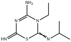 2H-1,3,5-Thiadiazin-4-amine,3-ethyl-3,6-dihydro-6-imino-2-[(1-methylethyl)imino]-(9CI) Struktur