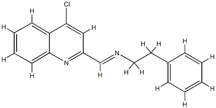 N-[(4-chloro-2-quinolinyl)methylene]-N-(2-phenylethyl)amine Struktur