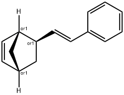 Bicyclo[2.2.1]hept-2-ene, 5-[(1E)-2-phenylethenyl]-, (1R,4R,5R)-rel- (9CI) Struktur