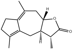 (3R)-3aα,4,6,7,9,9aβ-Hexahydro-3α,5,8-trimethylazuleno[6,5-b]furan-2(3H)-one Struktur