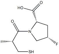 L-Proline, 4-fluoro-1-(3-mercapto-2-methyl-1-oxopropyl)-, 1(R*),2.alpha.,4.alpha.- Struktur