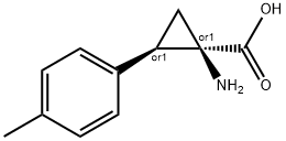 Cyclopropanecarboxylic acid, 1-amino-2-(4-methylphenyl)-, (1R,2R)-rel- (9CI) Struktur