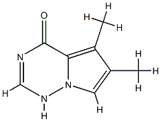 Pyrrolo[2,1-f][1,2,4]triazin-4(1H)-one, 5,6-dimethyl- (9CI) Struktur