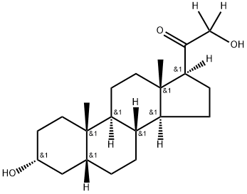 5-Pregnan-3a,21-diol-20-one-17a,d3 Struktur