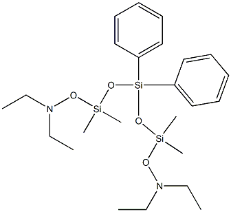 N,N'-[(1,1,5,5-Tetramethyl-3,3-diphenyl-1,5-pentanetrisiloxanediyl)bis(oxy)]bis[N-ethylethanamine] Struktur