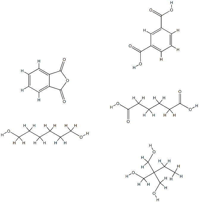 1,3-Benzenedicarboxylic acid, polymer with 2-ethyl-2-(hydroxymethyl)-1,3-propanediol, hexanedioic acid, 1,6-hexanediol and 1,3-isobenzofurandione Struktur