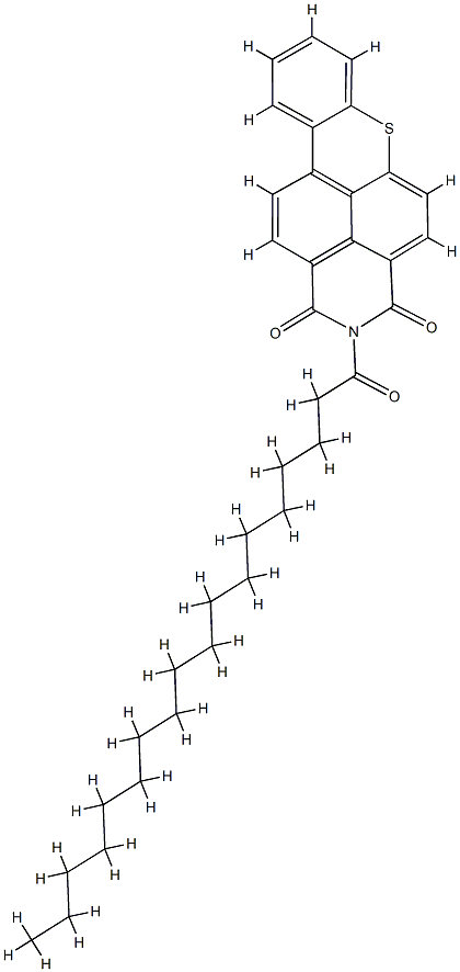 2-(1-Oxooctadecyl)-1H-thioxantheno[2,1,9-def]isoquinoline-1,3(2H)-dione Struktur