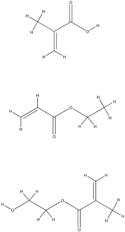 2-Propenoic acid, 2-methyl-, polymers with Et acrylate and polyethylene glycol methacrylate C12-14-alkyl ethers Struktur