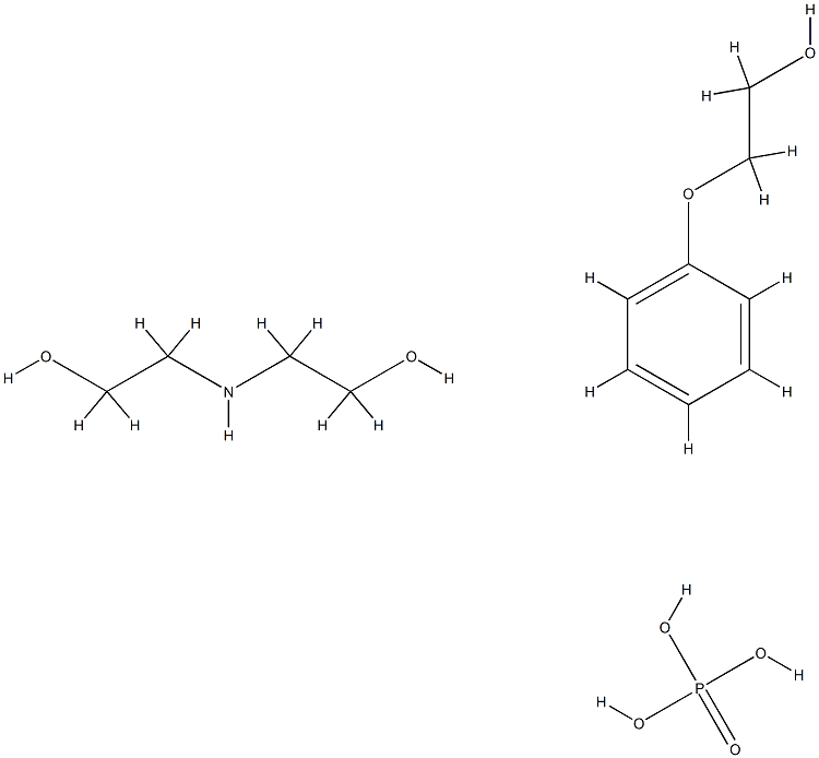 Ethanol, 2,2'-iminobis-, compd. with α-phenyl-ω-hydroxypoly( oxy-1,2-ethanediyl) phosphate Struktur