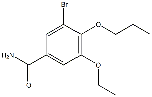 3-bromo-5-ethoxy-4-propoxybenzamide Struktur