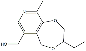 5H-1,4-Dioxepino[5,6-c]pyridine-6-methanol,3-ethyl-2,3-dihydro-9-methyl-(9CI) Struktur