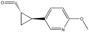 Cyclopropanecarboxaldehyde, 2-(6-methoxy-3-pyridinyl)-, (1R,2R)-rel- (9CI) Struktur