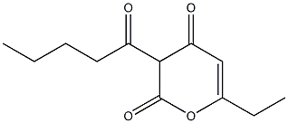 4-Heptenoicacid,5-hydroxy-3-oxo-2-valeryl-,delta-lactone(5CI) Struktur