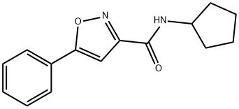 3-Isoxazolecarboxamide,N-cyclopentyl-5-phenyl-(9CI) Struktur