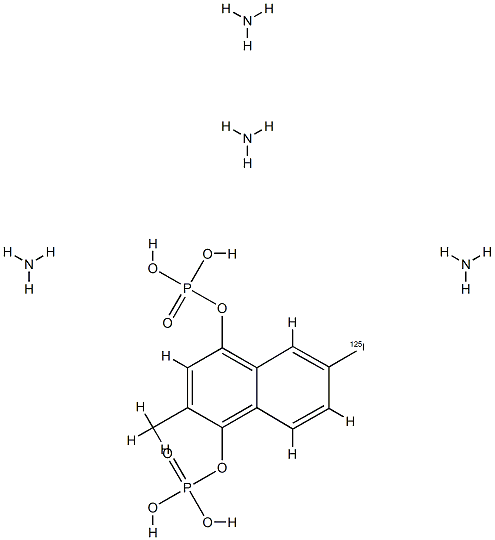 6-iodo-2-methyl-1,4-naphthoquinol bis(diammonium phosphate) Struktur